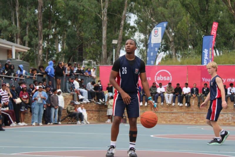 St Stithians player lines up a free throw. Photo: Nkazimulo Ncube