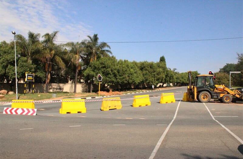 Nearly a week after a massive pipe failure tore open Jacaranda Avenue in Olivedale, the road is still closed and no reopening date has been given.