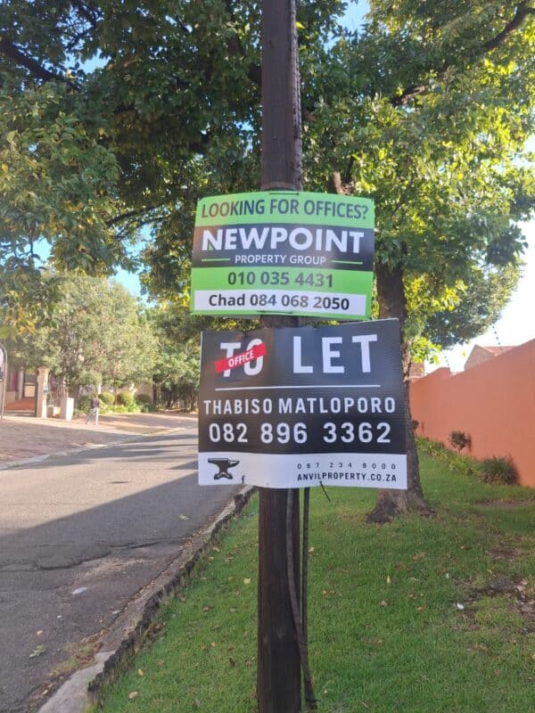 Ward 102 councillor Bea Campbell-Cloete says residents have reported several illegal billboards since December, with some removed quickly while others remain despite repeated complaints.