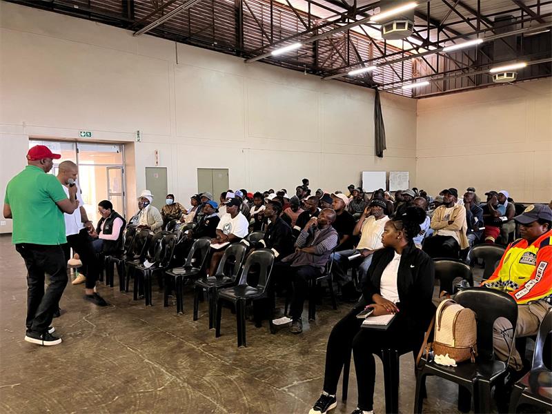 Five city departments joined forces in Cosmo City to equip informal traders with the knowledge they need to run legal, safe, and sustainable businesses.