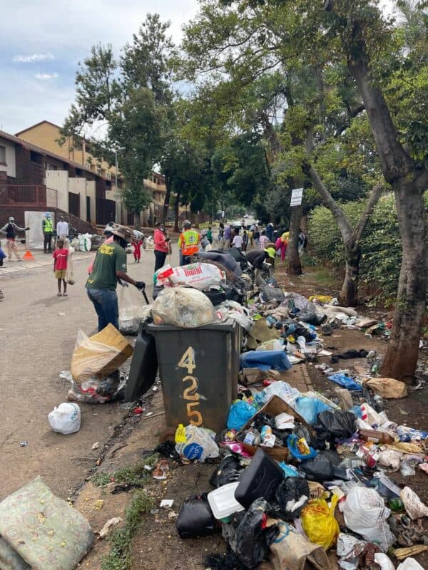 Residents are urged to put their bins out on their usual collection days, even though there are delays.