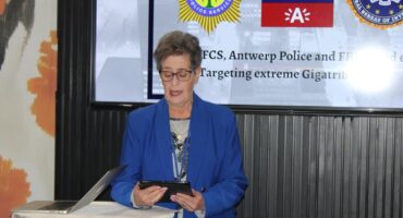 Gauteng Provincial Legislature member Madeleine Hicklin welcomes guests to the fundraising event at The Garden Venue in North Riding. Photo: Nkazimulo Ncube