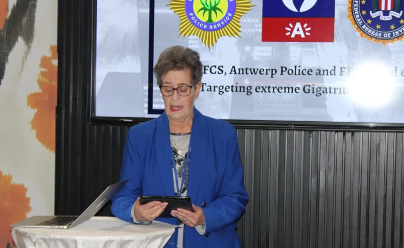 Gauteng Provincial Legislature member Madeleine Hicklin welcomes guests to the fundraising event at The Garden Venue in North Riding. Photo: Nkazimulo Ncube