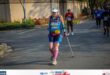 Nita Oberholzer runs with her crutches. Photo: Supplied