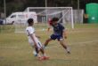 A tense individual battle unfolds near the box, with the RESA man trying to dribble past his marker. Photo: Nkazimulo Ncube