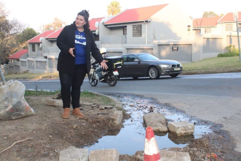 A water leak on Long Avenue in Ferndale is creating more problems as the running water damages other streets.