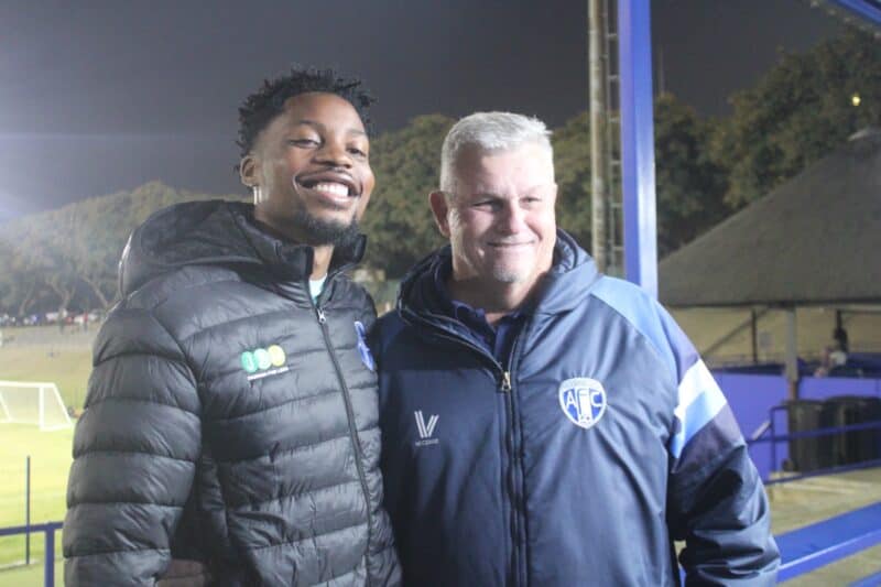After a gruelling FIFA World Cup tournament, Bafana Bafana defender Ime Okon visited his former youth team, Randburg Football Club