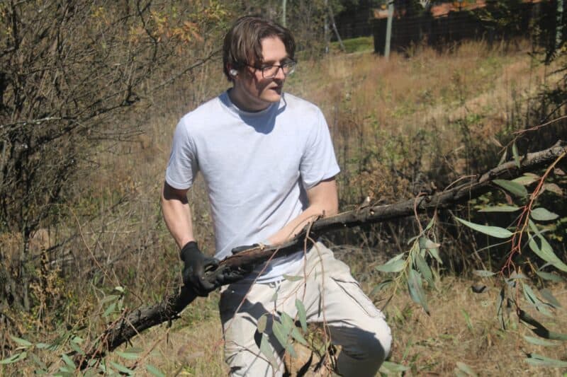 Resident Joshua Maybery attended a Ferndale Bird Sanctuary clean-up. Photo: Mthulisi Lwazi Khuboni