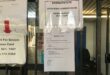 Notice at the Randburg Licence Centre entrance as services are temporarily suspended. Photo: Mthulisi Lwazi Khuboni