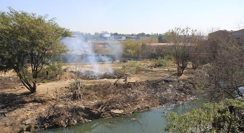 The green belt on the CR Swart Drive bridge left clean after the clean-up. Photo: Mthulisi Lwazi Khuboni