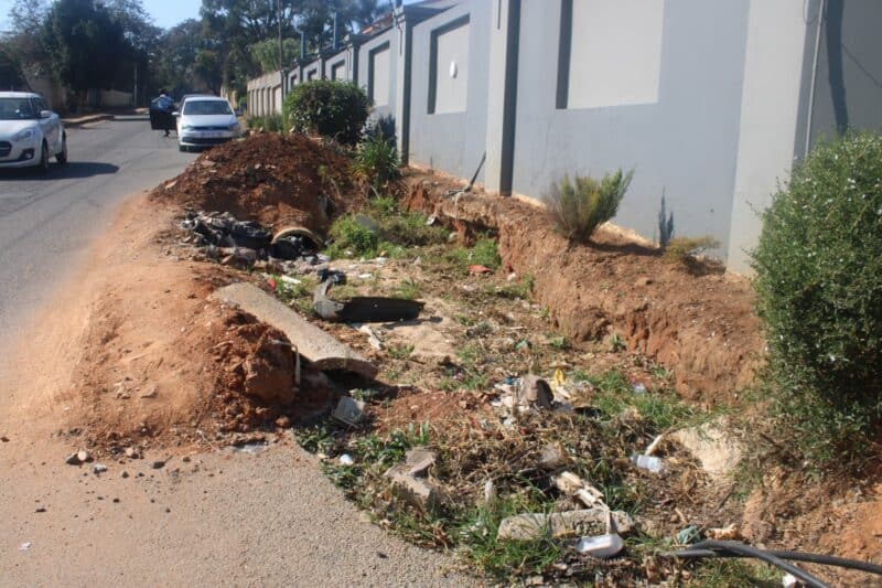 The reinstatement on Nerina Street that has been an issue for over two years. Photo: Mthulisi Lwazi Khuboni