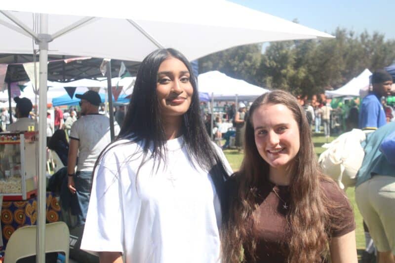 Learners and heads of marketing, Emma Gessau and Chloe Rugpath, at Kings School Robin Hills Spring Day Festival. Photo: Mthulisi Lwazi Khuboni