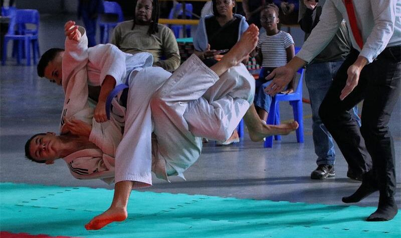 Training at the Kazuno Judo in Boksruin; judo has taught Noa Cupido discipline and resilience.