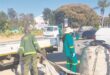 City entities work together to clean the green belt on the CR Swart Drive bridge. Photo: Supplied