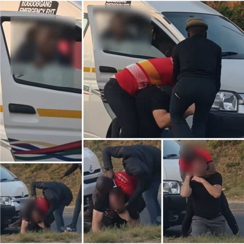 Authorities have been contacted to verify viral video clips showing a physical altercation between three people on a major local route.