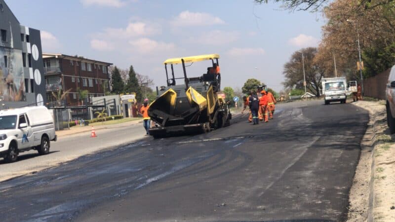 After months of delays, JRA has begun repairs on the section of Malibongwe Drive. Photo: Mthulisi Lwazi Khoboni