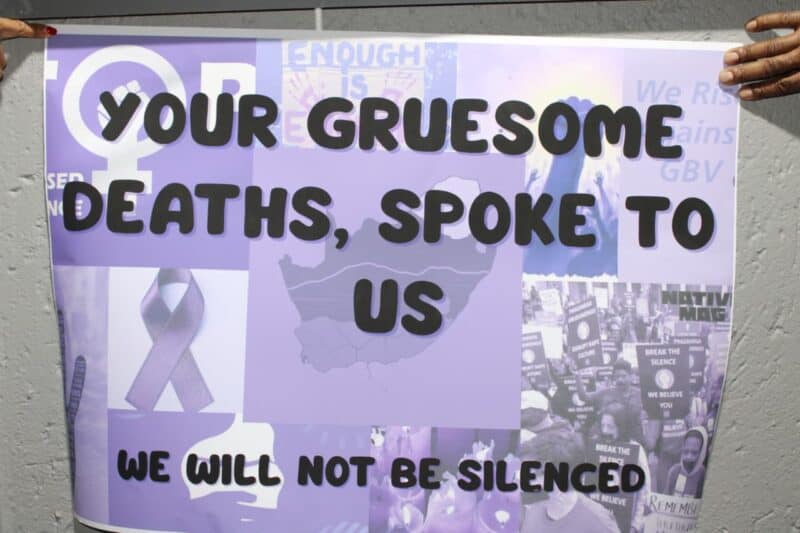 Residents gathered in Northriding to pray for the families of nine murdered women and demand an end to gender-based violence in local communities.