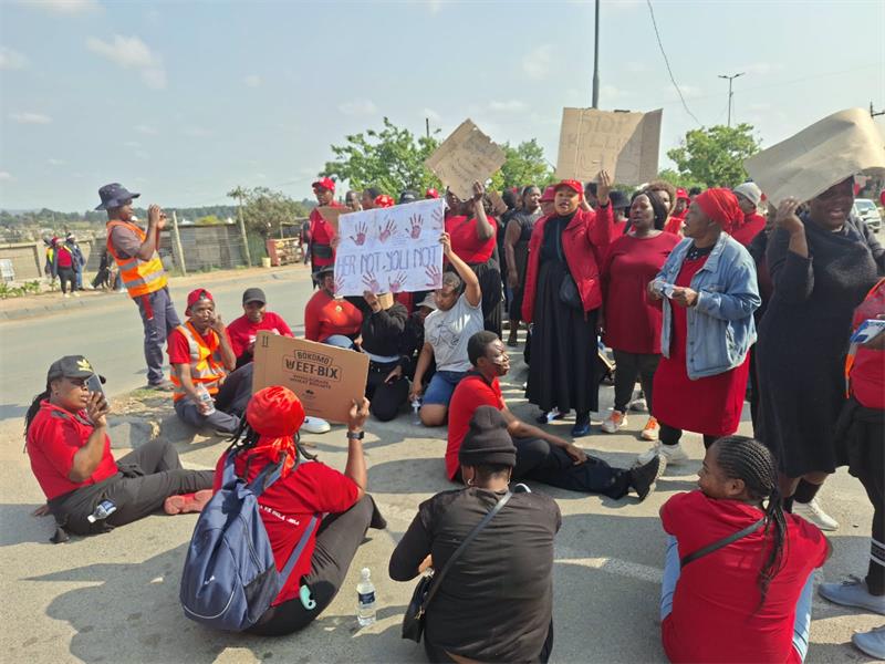 Cosmo City residents marched peacefully to their police station on Saturday, demanding action on crime after a string of killings, robberies and attacks in the area.