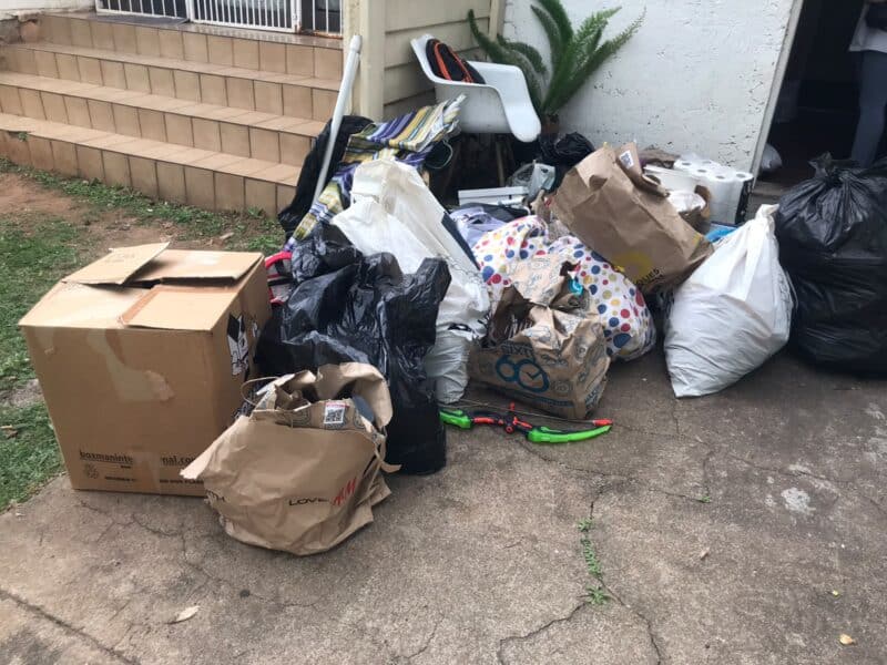 Randburg residents get together to donate for tenants affected by a fire in Bordeaux South. Photo: Mthulisi Lwazi Khuboni