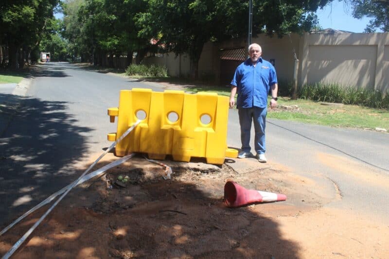 Local ward councillor and resident association directors demand urgency as unfixed road digs on Neilson Road and surrounding streets leave motorists and pedestrians exposed to severe danger.
