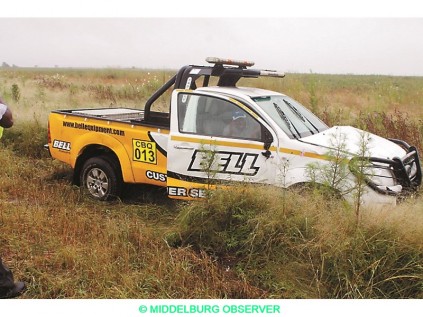 Die Bell bakkie was ook in die ongeluk betrokke.