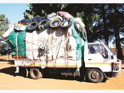 The second overloaded truck. PHOTO: Zsaraeva Nel.