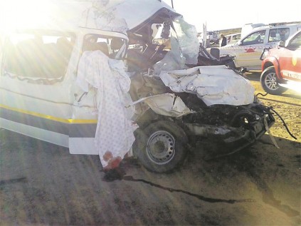 The driver of the Quantum bus died on impact alongside one of the passengers of the high occupancy bus, during Tuesday morning's head-on collision outside Blinkpan.