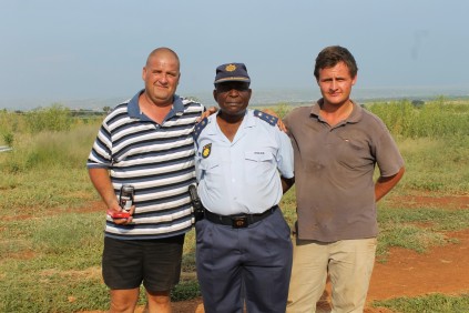 Johan Scholtz, Brig. Daniel Moenyane en Ian Mortelbrink.