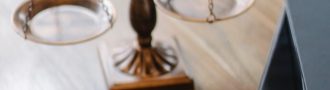 The scales of justice and a gavel