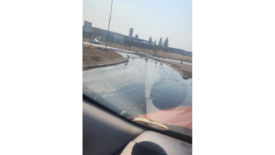 A street full of water