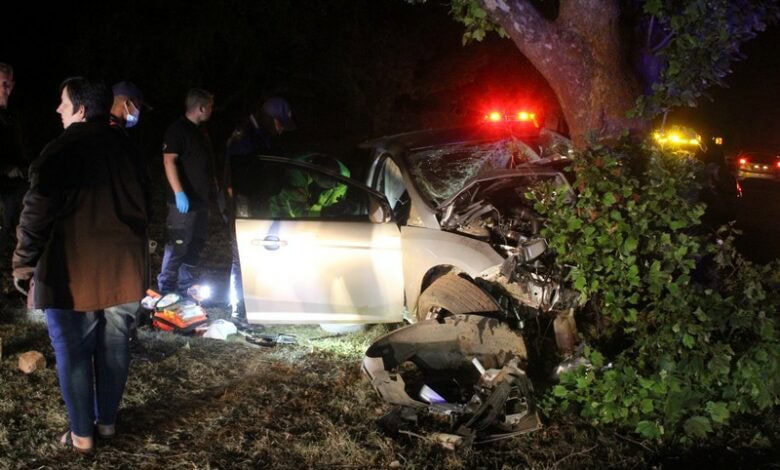 The scene of the crash.