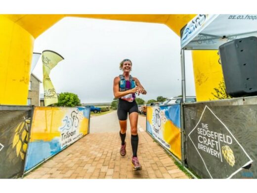 Lerentia Strydom nadat sy die naweek se oyster catcher driedag veldwedloop gewen het.