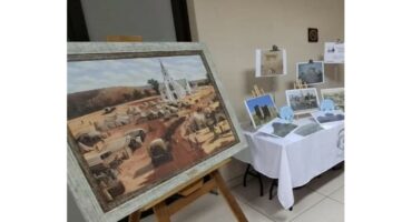 The painting of the Witkerk and surrounds.