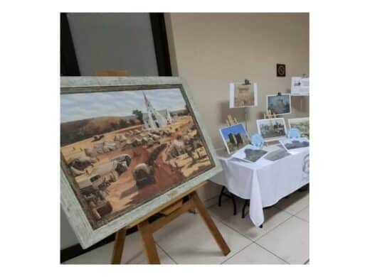 The painting of the Witkerk and surrounds. 
