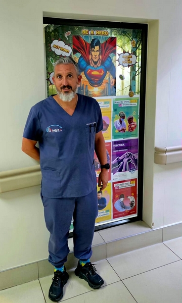 A doctor standing in Casualties at Life Midmed Hospital in Middelburg.