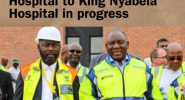A photo of the president with the Mayor of Steve Tshwete, Mhlonishwa Masilela.