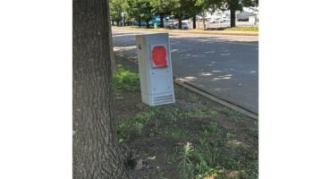Vandal spray paints new speed camera in Meyer Street.