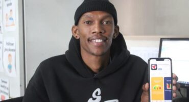 An image of Gift Makhabane about to download the My Municipal Meters app.