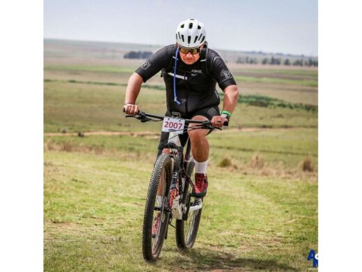 Ruaan Annandale op sy fiets. 