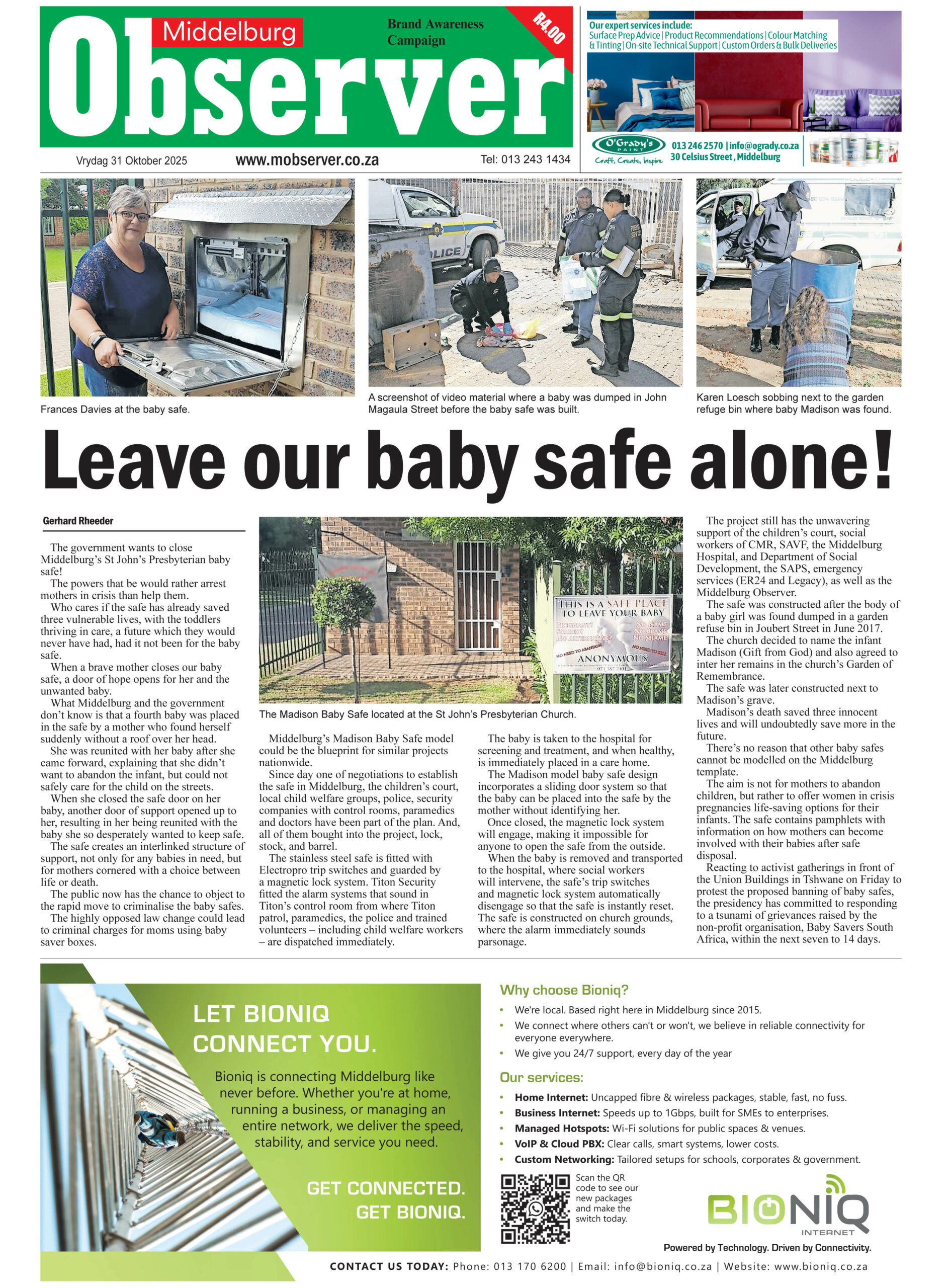 MIDDELBURG, TOP STORY, NUUS