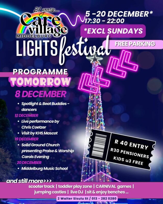 middelburg, care village, liggiefees, program,