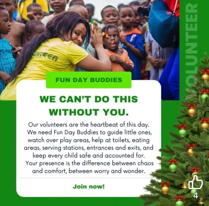 Christmas fun day, middelburg, volunteers, fun day buddy, christmas presents, doornkop, hendrina, mhluzi, keerom
