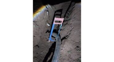 Thieves disrupted while sawing through an electrical cable.