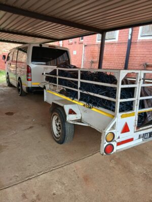The white Quantum taxi was driven by two suspects who were arrested during the operation. PHOTO: Supplied.