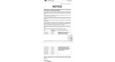 The municipal notice of the 30-hour water outages Middelburg will endure soon.