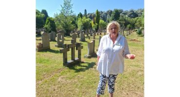 DA Councillor San-Mari Wait in the cemetery.