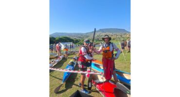 Brandweerman en predikant roei die Dusi.