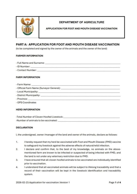 OBP, FOOT AND MOUTH DISEASE, BEK EN KLOUSEER, ERMELO, MPUMALANGA, BOERE, VEE, MIDDELBURG, INENTINGS