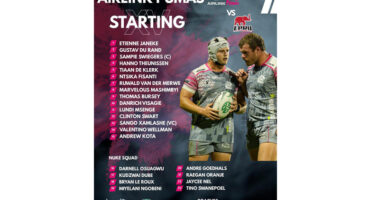 Promotional flyer for the rugby game between the Pumas and EPRU, showcasing match details and team logos.