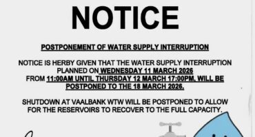 water, motice, postponed